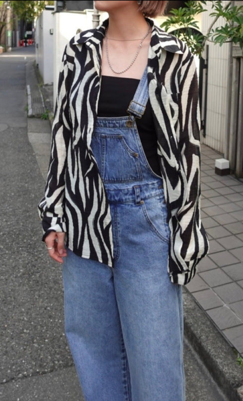 ワークデニムサロペット